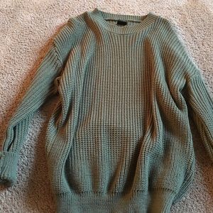 Green winter sweater